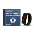 Prostate care band made of silicone gel in black colour, measuring 7 by 2.2 by 7 centimetres