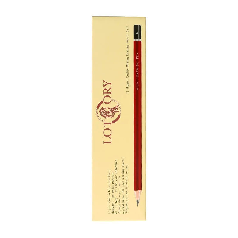 Children's art professional sketch soft charcoal pencil set mixed hardness 2H to 14B in box