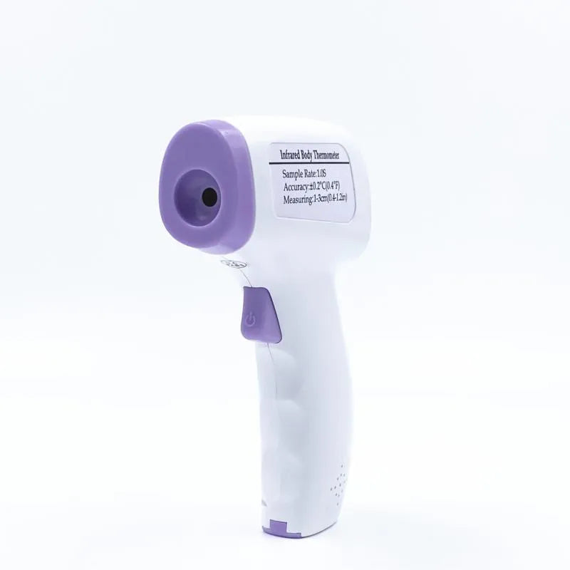 White digital thermometer with non-contact temperature measurement capability for general use