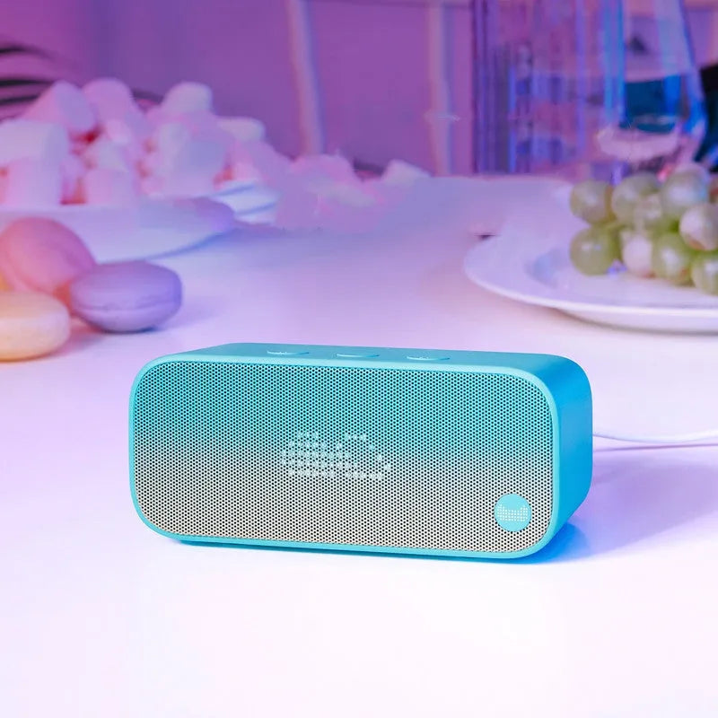 Elf Sugar Cube AI smart speaker in choice of colours with front speaker design