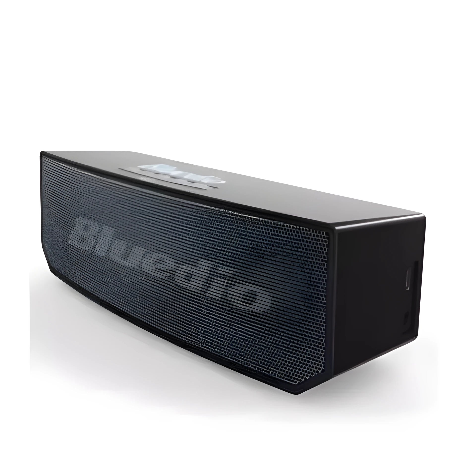 Black BS-6 cloud smart speaker with compact design measuring 227x68x74mm