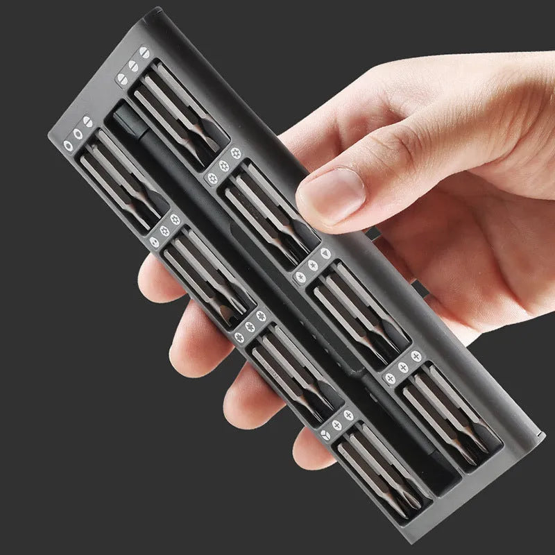 49-piece magnetic precision screwdriver set with cross and one-word heads for electronics repair