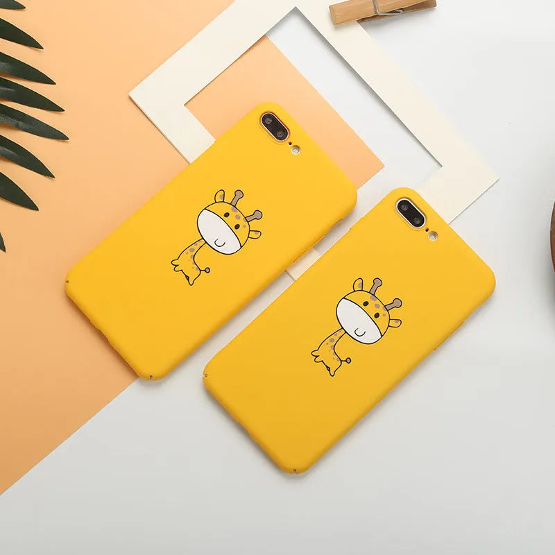 Yellow hard PC pattern phone case for iPhone XR XS Max 6 6s 6 Plus 7 8 7 Plus 8 Plus X