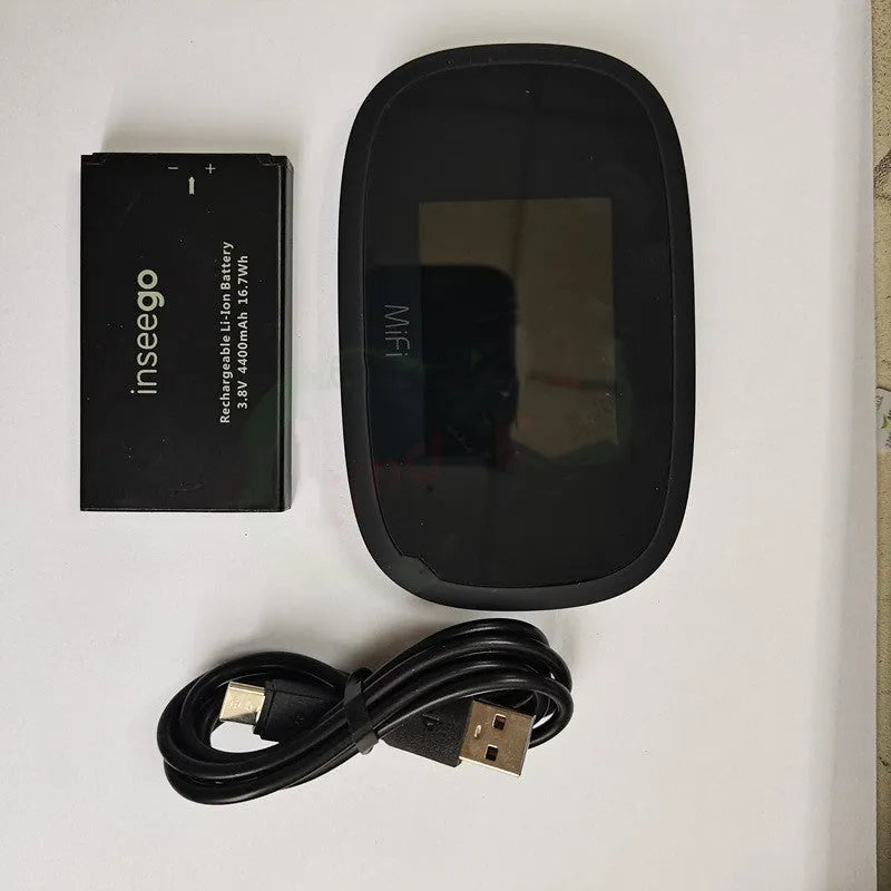 Black mifi8000 portable 4G LTE wireless router with compact design