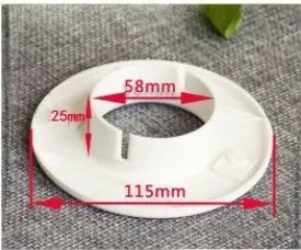 Plastic air-conditioning hole cover in white for sealing wall ports, size options for 37-165mm diameters