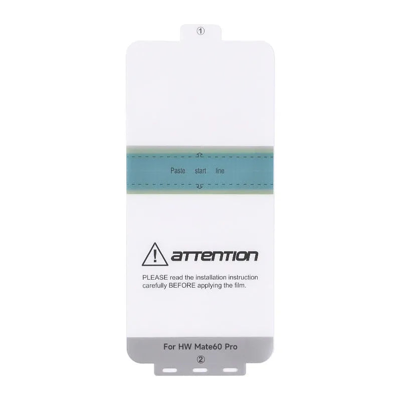 TPU screen protector and application tool for Huawei Mate 60 and Mate 60 Pro phones.