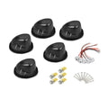 LED roof cab light with yellow lampshade, 12V operation, 83mm dimension, includes T10 bulbs and mounting hardware