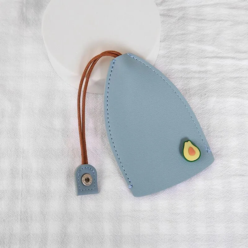 Cartoon design pull-out key case for car keys in PU leather.