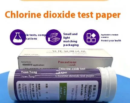 Chlorine dioxide test paper bottle with 50 pieces for waste water detection
