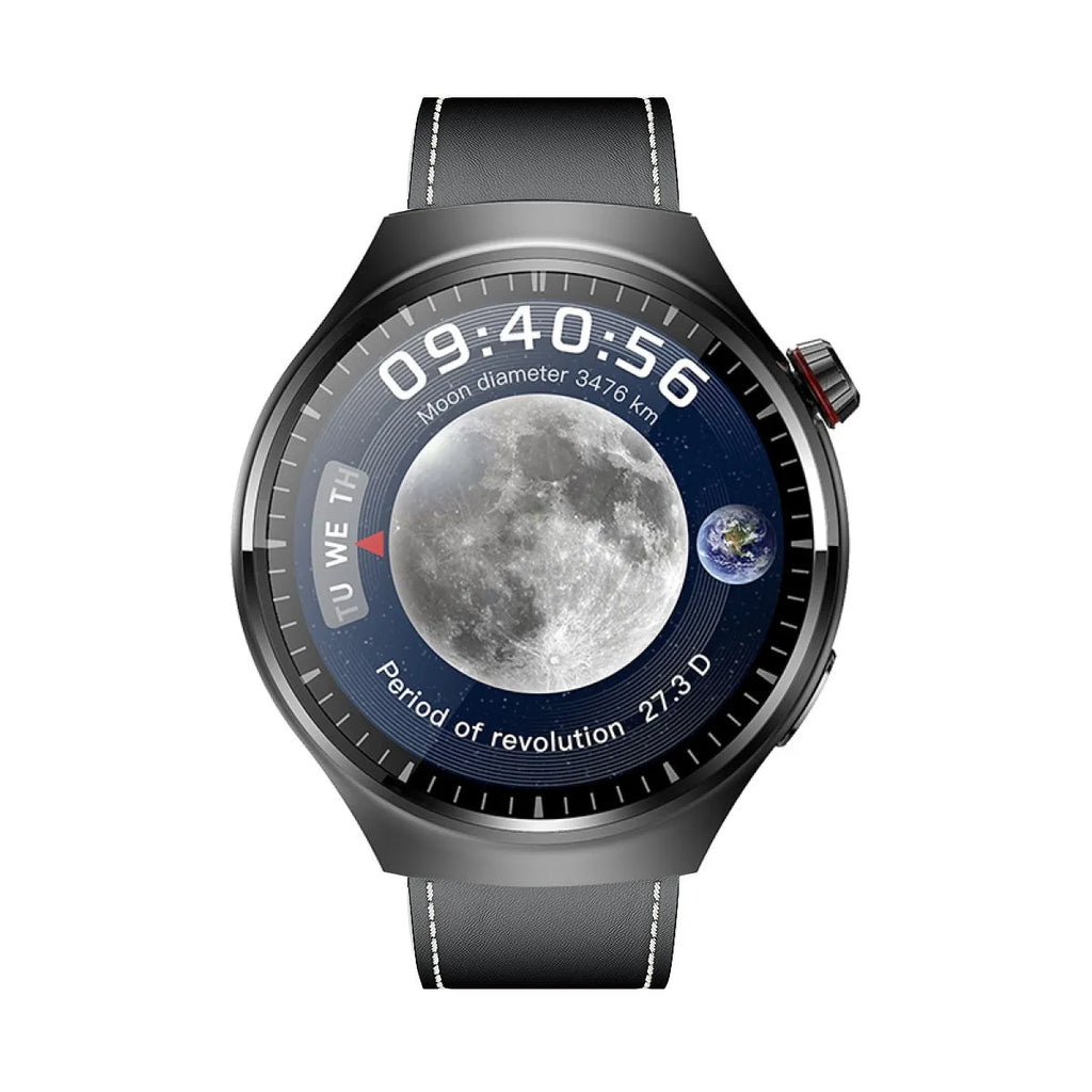 Smartwatch with TFT screen heart rate blood pressure monitoring Black Steel