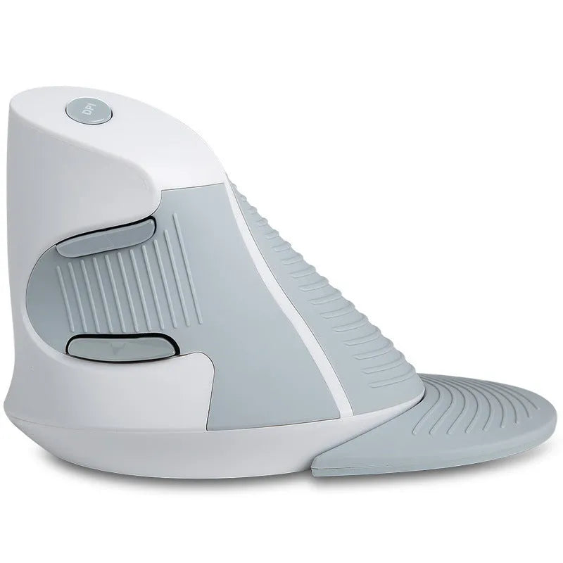Wireless vertical ergonomic mouse in black or white with USB connection