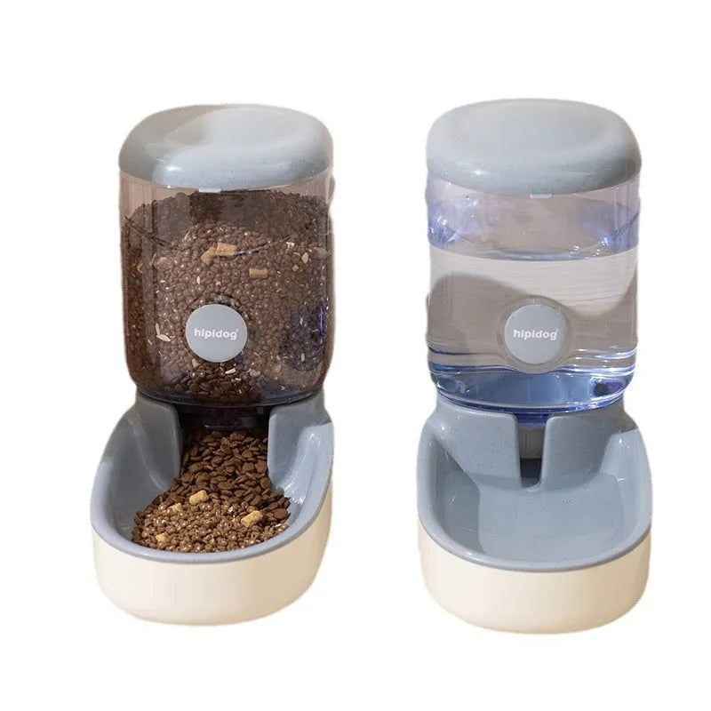 Blue automatic pet water fountain with 3.8L capacity for dogs and cats