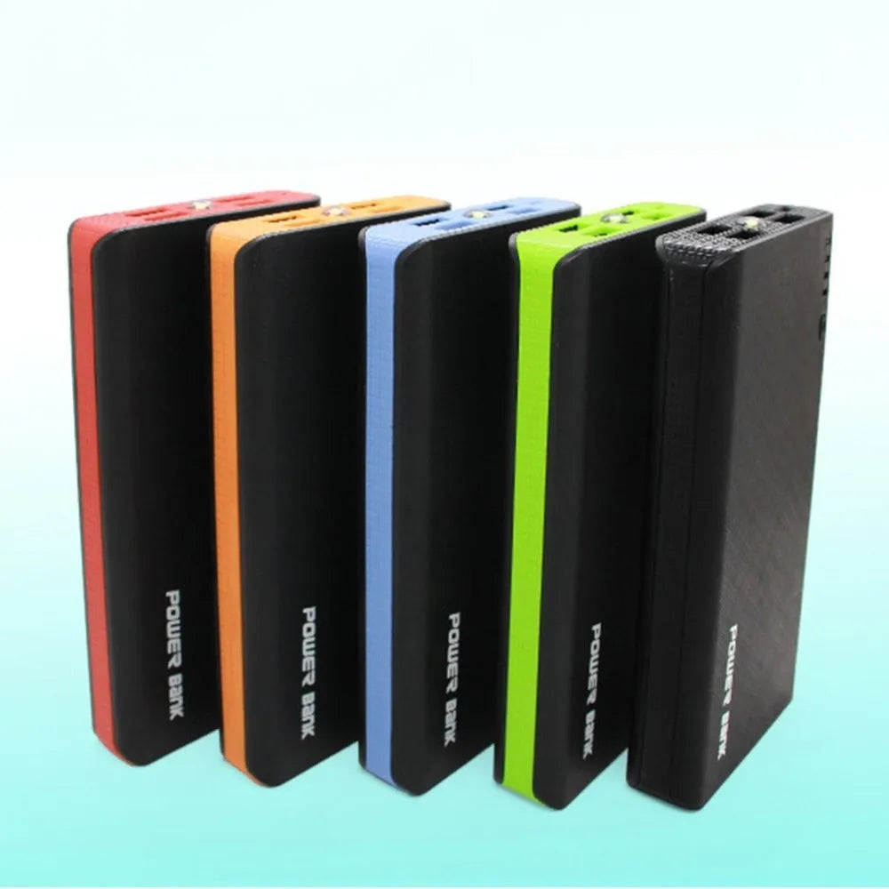 20000mAh portable power bank in multiple colours with dual USB charging ports