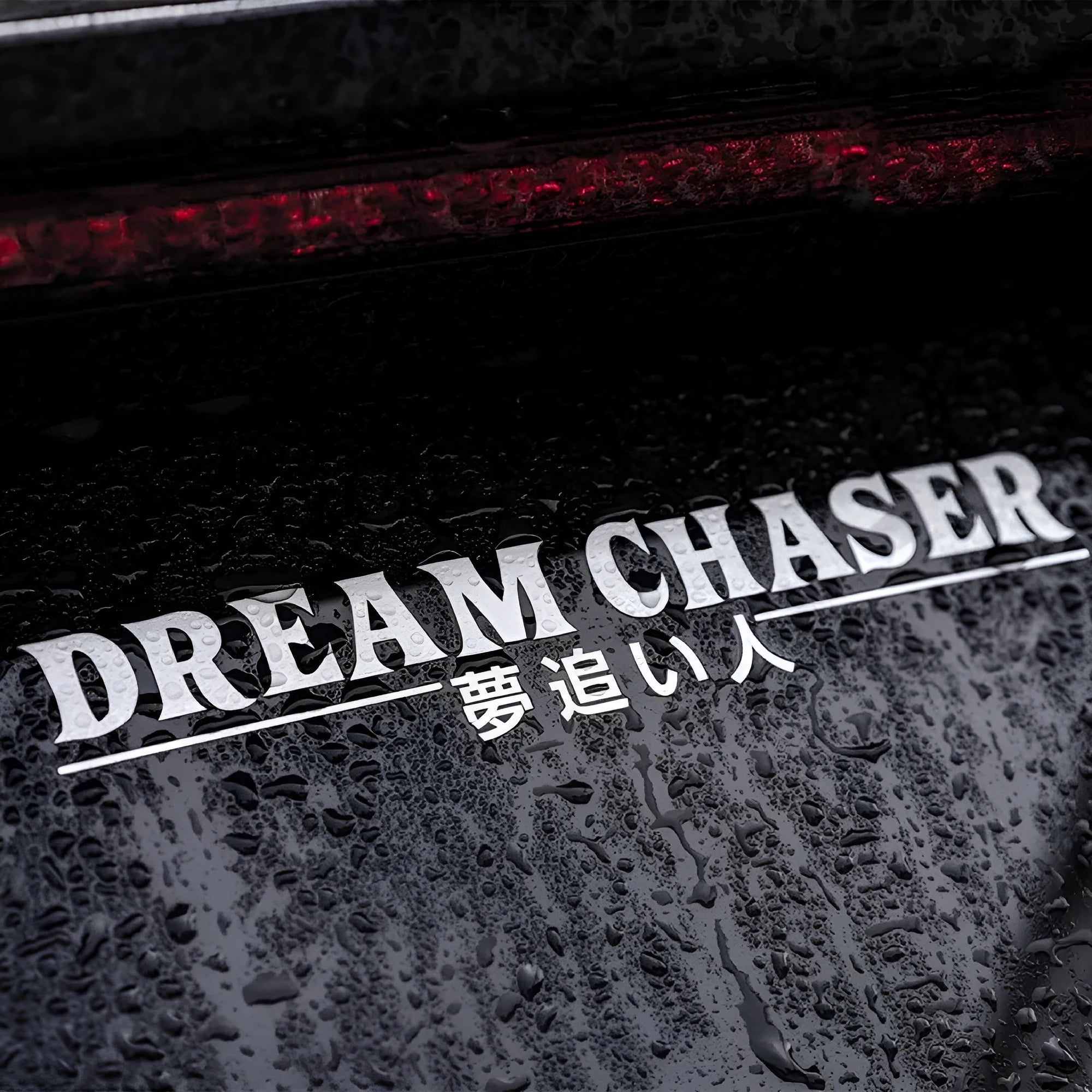 Dream Chaser design car rear window sticker in seven colour options on PET material