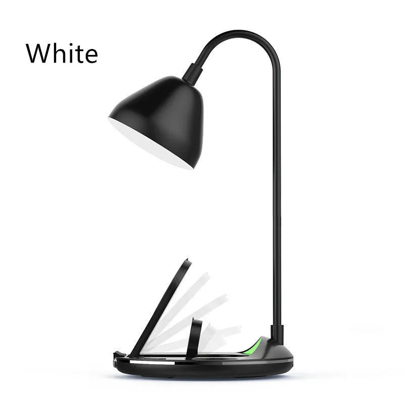 Black and white magnetic folding wireless charger showing compact folded dimensions