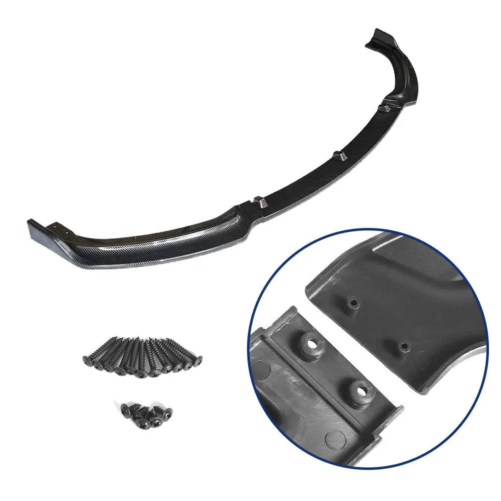 Bright black PP front bumper lip spoiler for BMW 3 Series F30 and F35 models