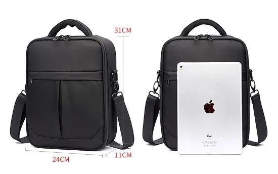 Black Oxford fabric men's messenger shoulder bag