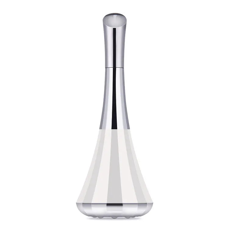 Small gyroscope facial beauty instrument in white with ABS body and CR2032 battery