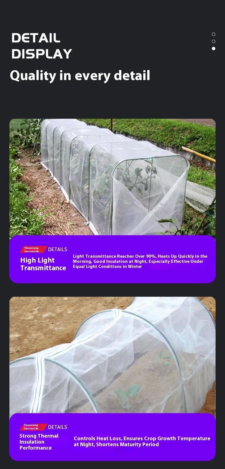 Plastic film new material insulation cold-proof vegetables shed body in 8 Silk or 15 Silk 4x8m size