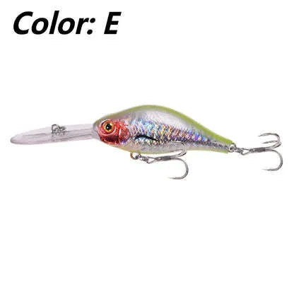 Little Fat Man 10.5cm deep diving mino fishing lure with long tongue board in various colour options