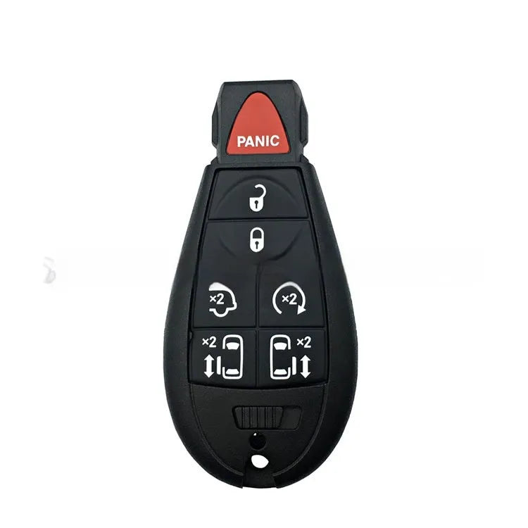Replacement plastic key shell for Dodge and Chrysler car smart keys, showing dimensions 85x42x15mm.