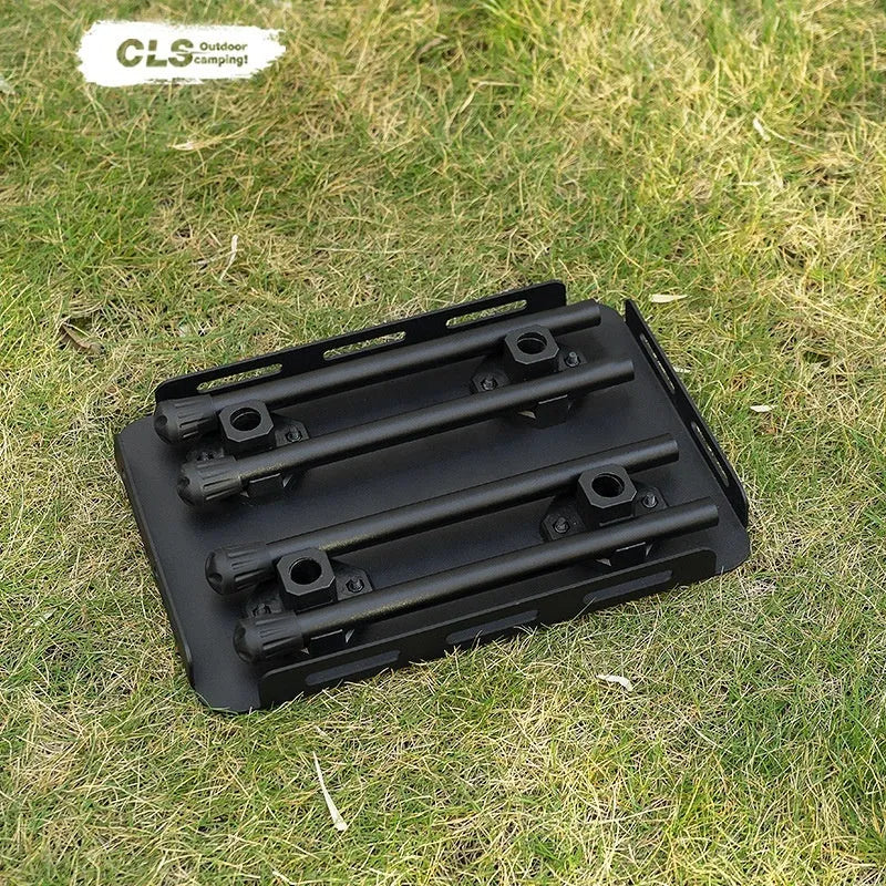 CLS aluminium folding camping stool that converts to small side table with height adjustment