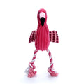 Pink corduroy animal-shaped squeaky dog toy with plush fabric and built-in squeaker