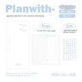 Embossed simple visual daily meter notebook in blue, showing its cover and page layout.