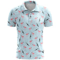 3D printed short sleeve sports top in bird eye cloth fabric showing colour matching pattern and loose fit