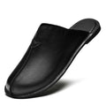 Men's retro flat beach slippers in brown with rubber sole and viscose craft, size 38-47