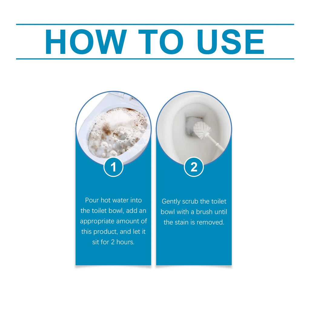 Toilet cleaning powder pack with four individual 30g sachets for bowl cleaning