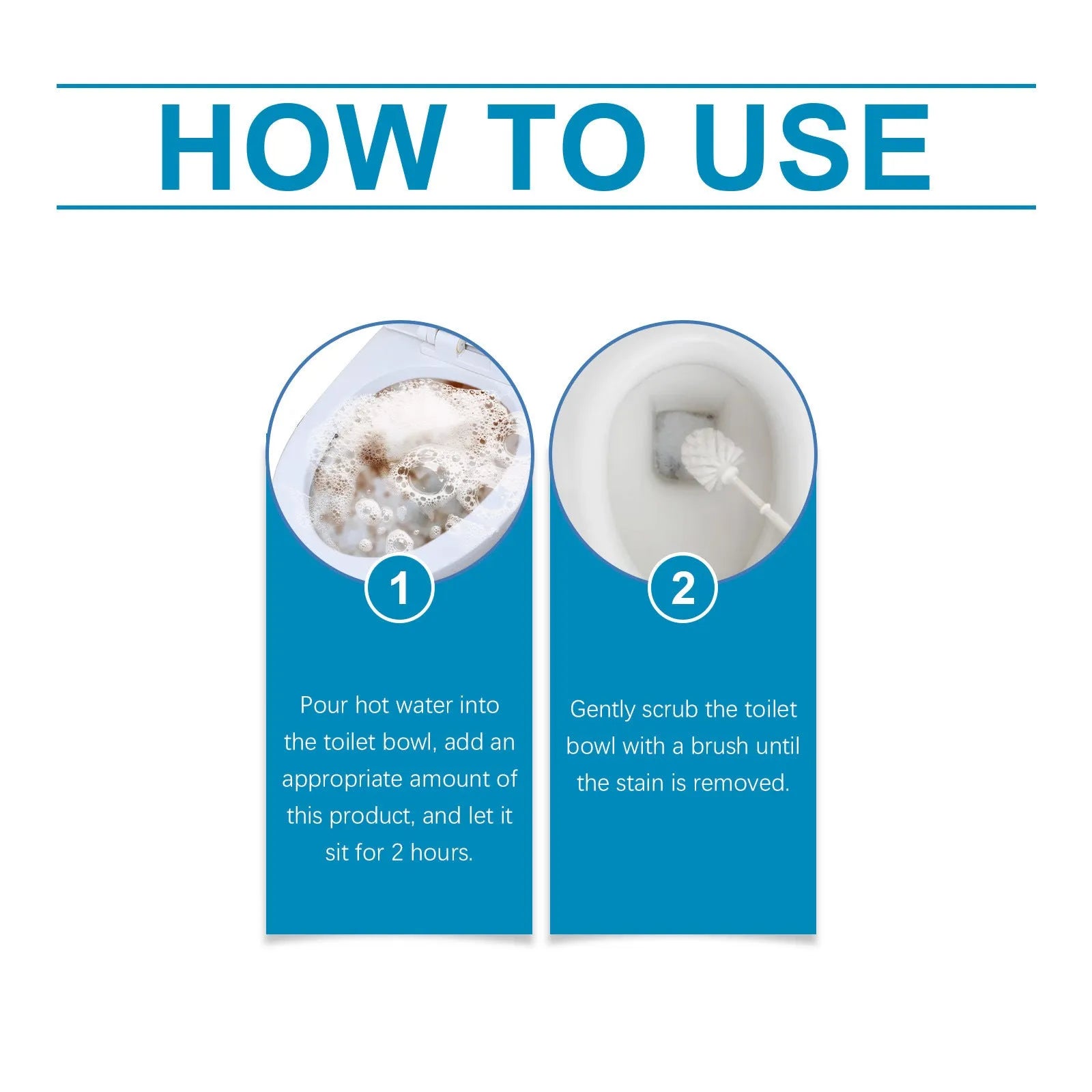 Toilet cleaning powder pack with four individual 30g sachets for bowl cleaning
