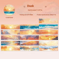 Roll of Japanese paper decorative tape with sky theme designs including clouds and nebula patterns