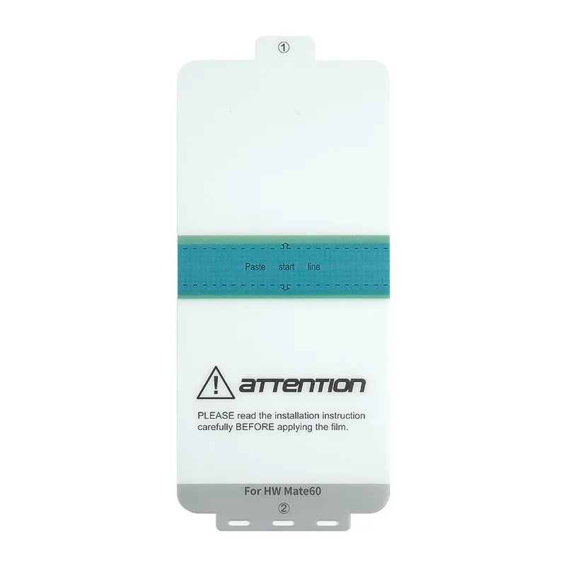 TPU screen protector and application tool for Huawei Mate 60 and Mate 60 Pro phones.