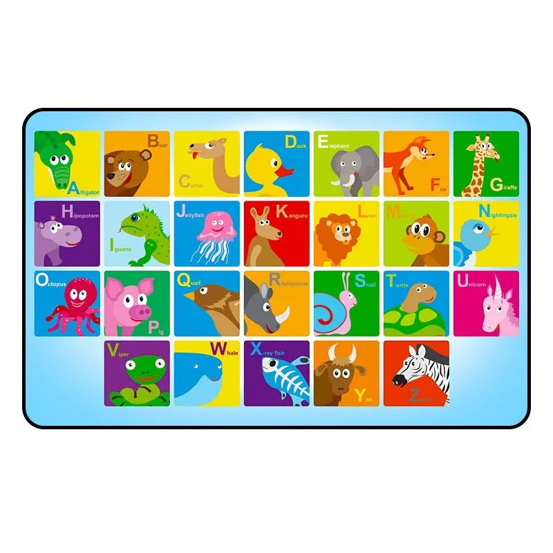 Retractable magnetic car sunshade with silver coating and cartoon animal letter patterns