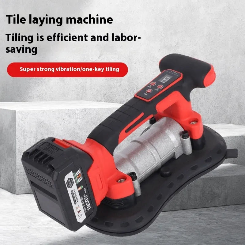 21V battery-powered tile laying machine with automatic pasting for tiles up to 200 cm