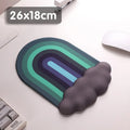 Silicone wrist rest mouse pad and keyboard support set with cloud pattern design