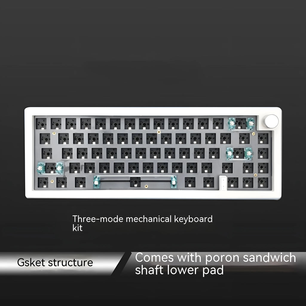 DIY mechanical keyboard kit with RGB backlighting, hot-swappable switches, and multiple colour options