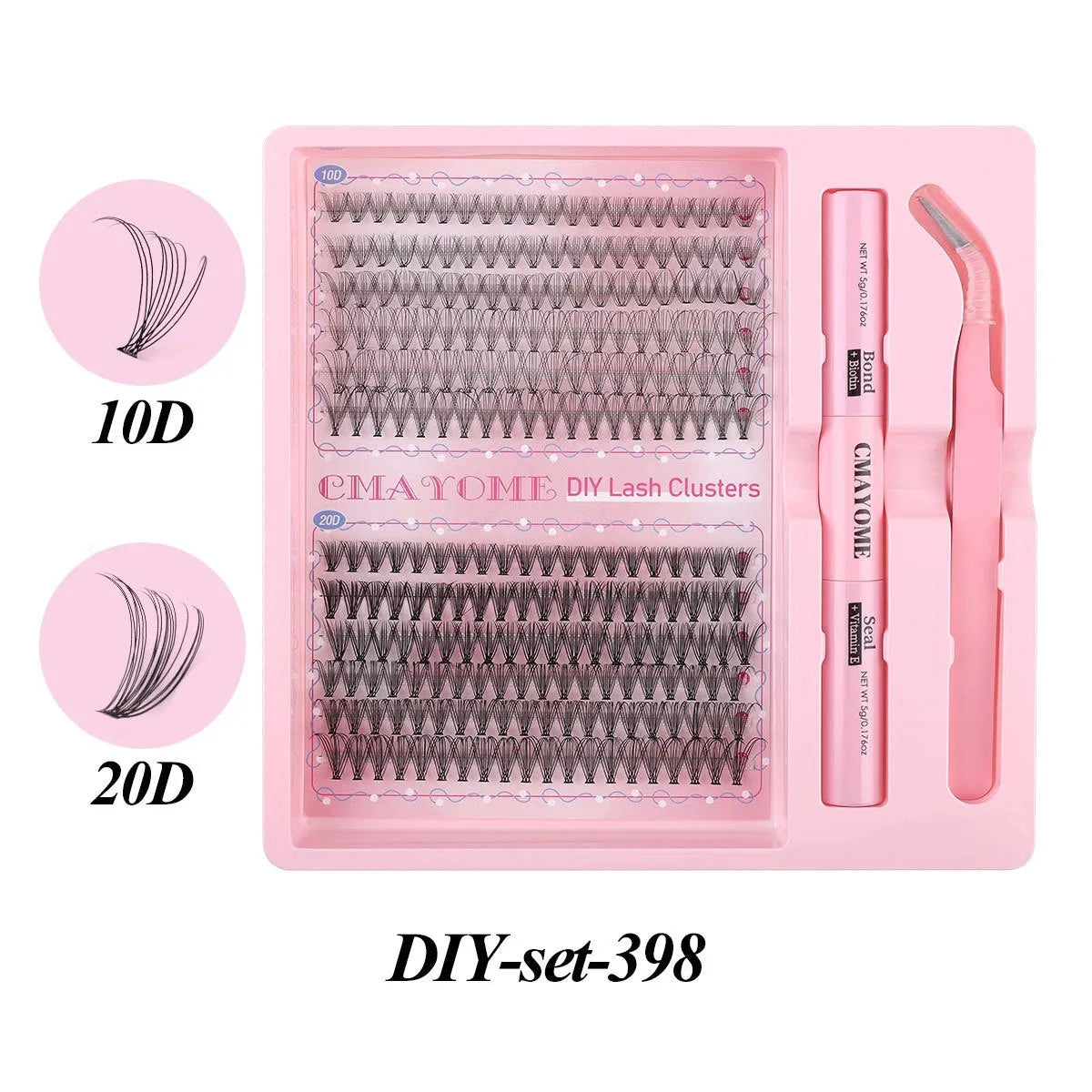 DIY individual false eyelash clusters for natural-looking lash extensions