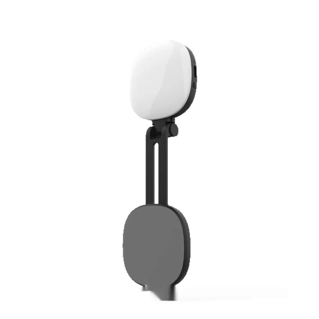 Black and white magnetic mobile phone fill light with mini mirror and three colour temperatures