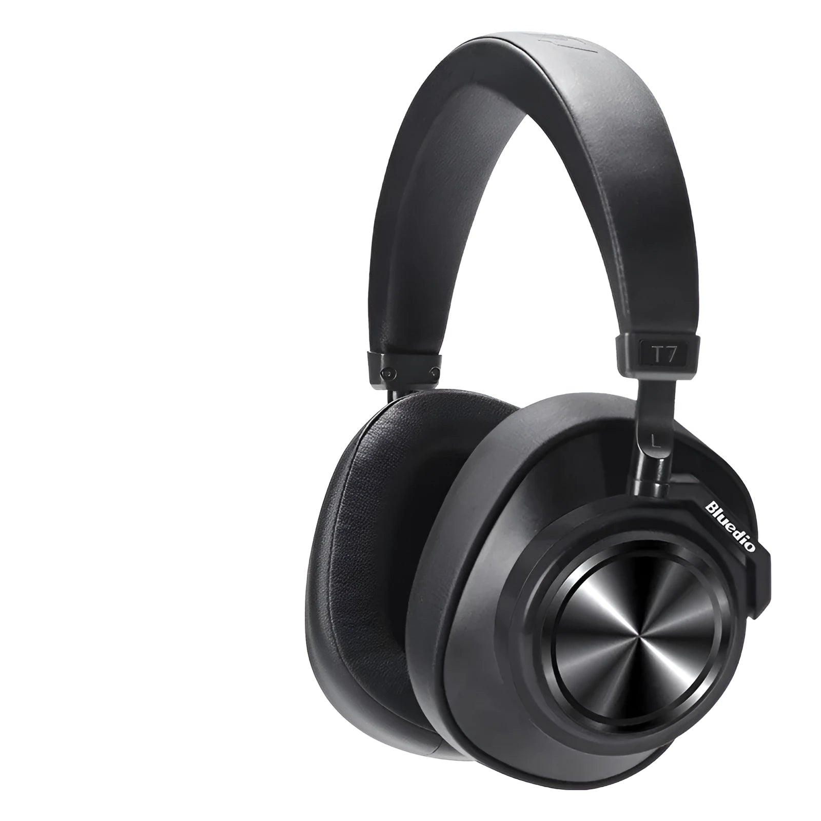 Wireless Bluetooth 5.0 headset in black with noise reduction and battery display