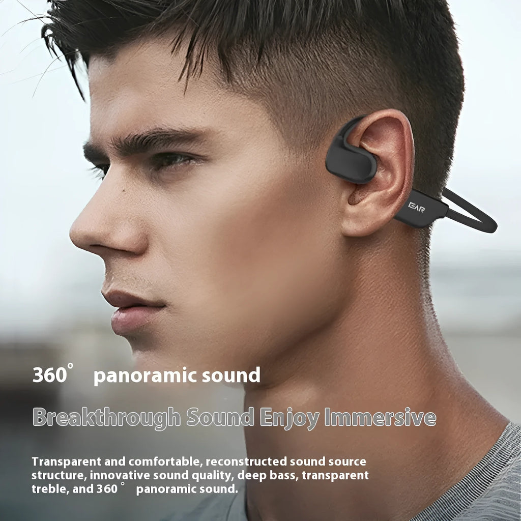 New air conduction Bluetooth headset AS20 in Black, non in-ear sports style with Jerry chip and ABS build