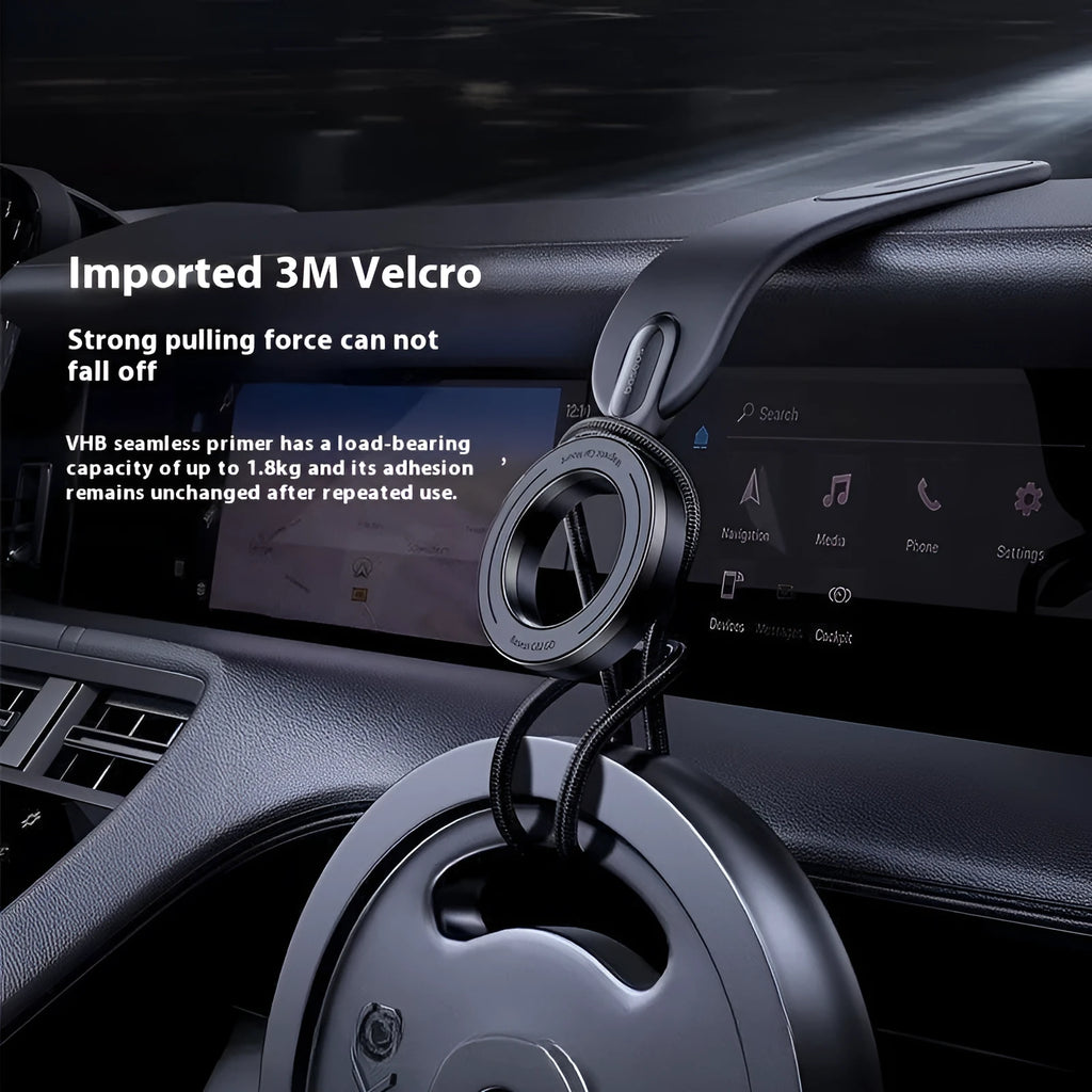 Magnetic car phone holder with 15W wireless charging in ordinary hollow style
