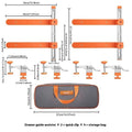 Drawer track holder with rapid clamp and 58 copper cutting edge for woodworking guide rail installation