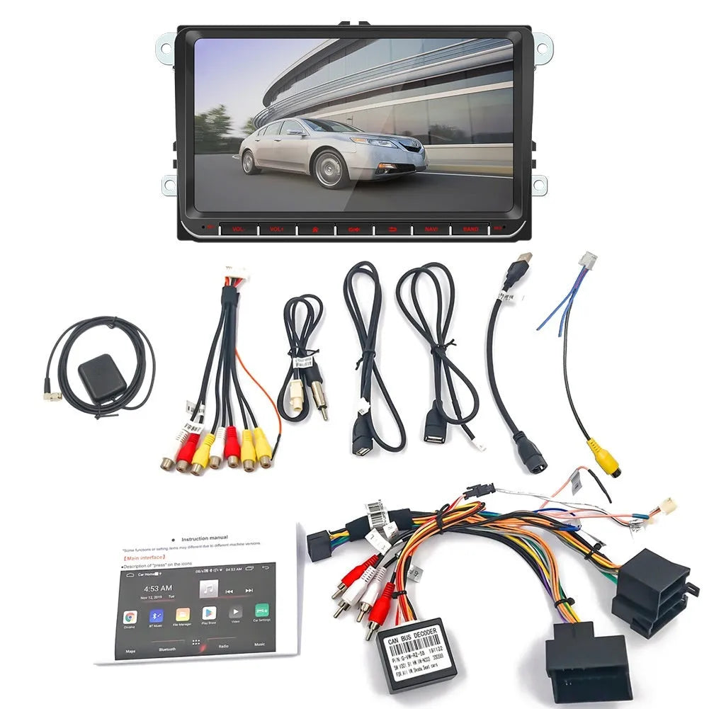 Android 9-inch car GPS navigation integrated host for Volkswagen with Bluetooth and touchscreen