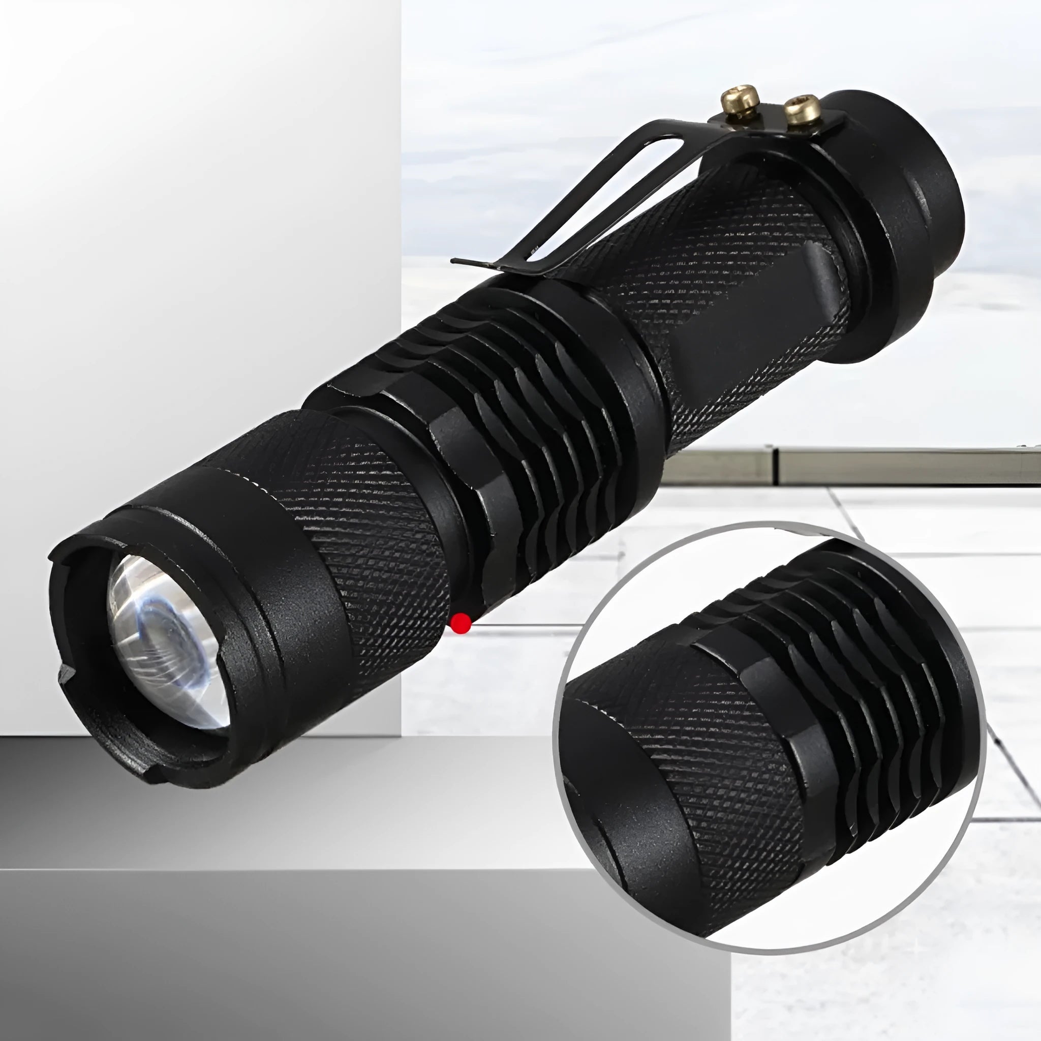 Aluminium alloy UV flashlight with 365nm purple light for scorpion detection