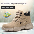 Leather labour protection shoes with anti-smashing design in multiple colour options