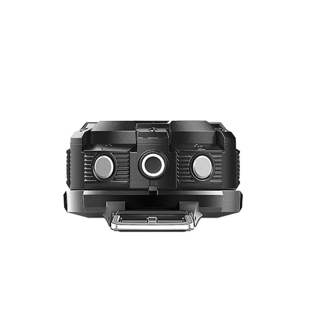 Black waterproof sports digital camera with 290mm length and USB charging cable