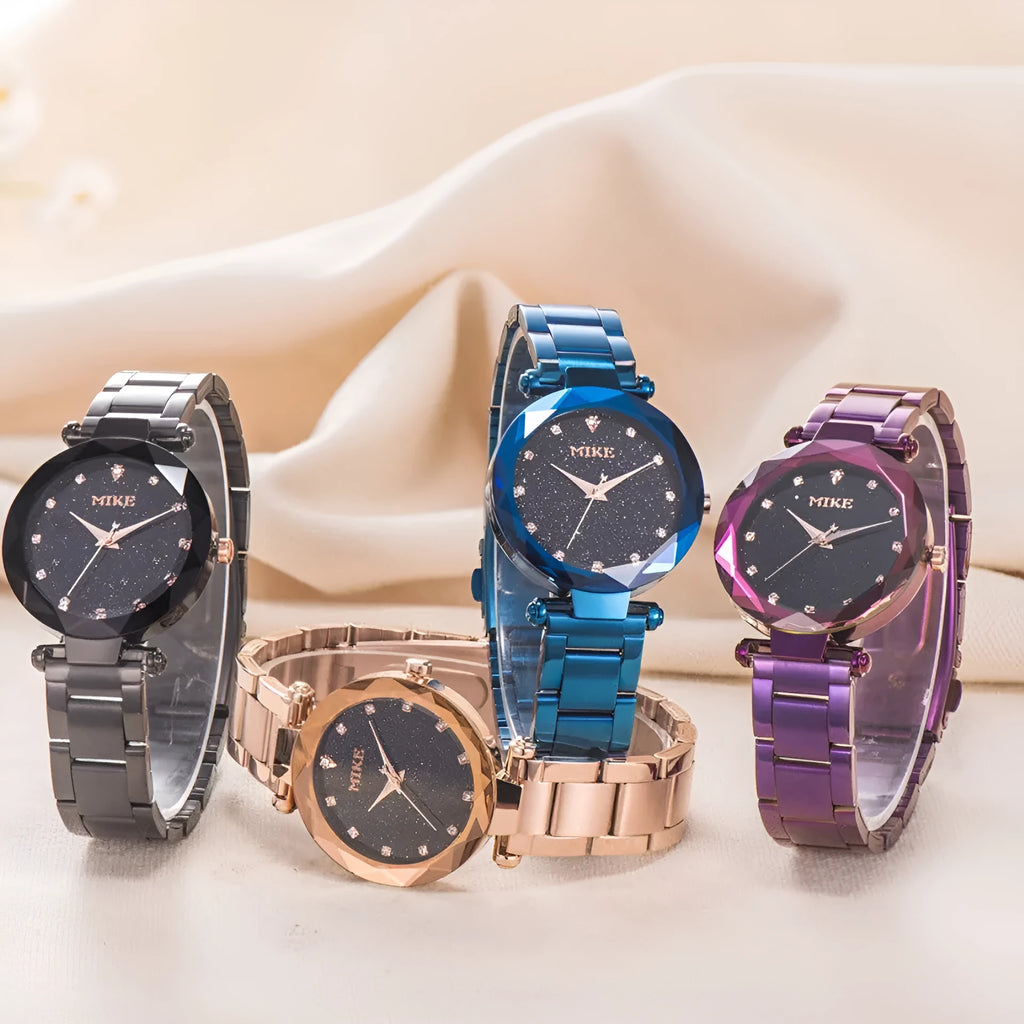 Fashion Water Milan women's waterproof quartz watch with 33mm dial and stainless steel strap