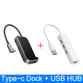 Silver aluminium grey USB-C docking station for iPad Pro with HDMI, USB, and SD card ports